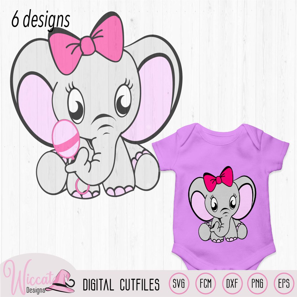 Elephant Bundle Neutral Boy Girl Svg Wiccatdesigns