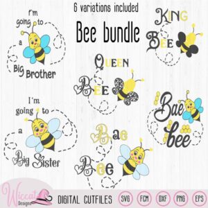 Bee bundle svg, Bumblebee svg, baby boy, Baby girl svg, pregnant svg, big brother svg, big sister svg, svg for cricut, scanncut fcm file
