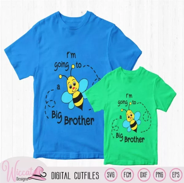 Bee Big brother announcement, boys shirt svg, pregnant svg, kids Svg, new baby, brother to be, fcm file, Svg for cricut, Scanncut file, DIY