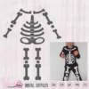 Kid skeleton costume svg, skeleton svg file, Toddler Costume, bones svg costume, kid halloween svg, halloween outfit, cricut, fcm