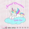 Nursery Rainbow unicorn svg, Unicorn on a cloud svg, newborn cut file, svg for Babies, cricut svg, Scanncut Fcm file, sleeping Unicorn