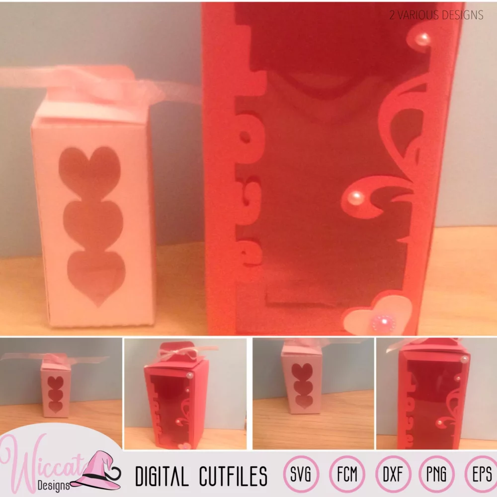 Valentine wine glass box