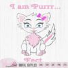 Girly pink Cat svg, cat for toddler svg,