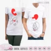Valentine Couple shirt svg, Valentine kiss svg, Girl svg, Boy svg, Valentine cartoon, dxf file, Cricut, Scanncut file, love couple svg,