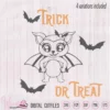 Girly bat halloween, Trick or treat svg, kids svg, scanncut fcm, dxf cut file, cricut svg, funny bat svg, vinyl craft, plotter file,
