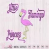 Flamingo princess, girl Nursery svg, princess Baby svg, tropical svg, scanncut, cricut design, die cut, bird svg, fcm cut file