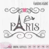 Paris Eiffel Tower word art, Valentine, france, City of love svg, tumbler design, shirt designs, dxf cut file, svg file cricut, svg design