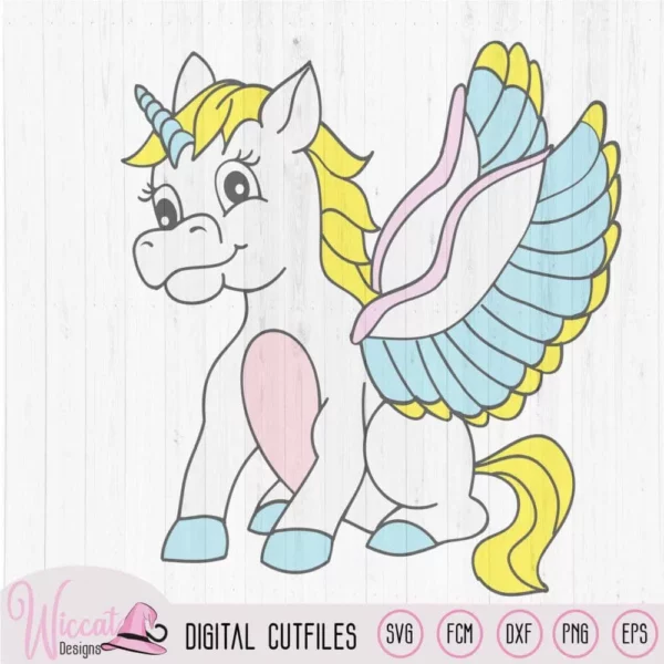 Unicorn with wings svg, Unicorn svg, girl svg, tshirt svg, fcm files,Horse design, dxf file, cricut unicorn, vinyl craft, plotter file