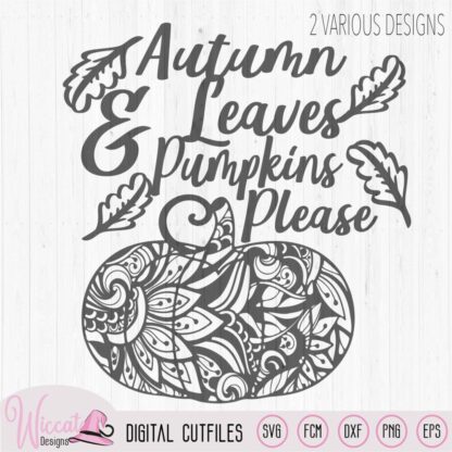 Autumn leaves, Doodle Pumpkin, fall quotes yard sign, october design, zentangle pumpkin, vinyl craft, scanncut fcm, cut file, cricut svg