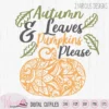 Autumn leaves, Doodle Pumpkin, fall quotes yard sign, october design, zentangle pumpkin, vinyl craft, scanncut fcm, cut file, cricut svg