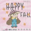 Funny mushroom girl, Happy fall quote, october design, cute little girl shirt, vinyl craft, pillow file, scanncut fcm, cut file, cricut svg,