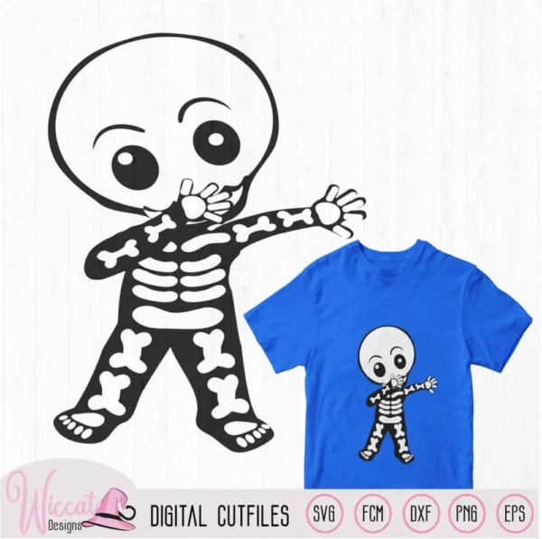 Cute dabbing skeleton, boy skeleton, girl skeleton, Halloween DIY decoration, scanncut fcm, svg cricut, vinyl craft toddler, paper craft