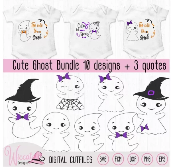 Cute ghost bundle, Ghost quotes, Halloween DIY decoration, ghost with witch hat, dxf file, scanncut fcm, svg cricut, vinyl craft toddlerCute ghost bundle, Ghost quotes, Halloween DIY decoration, ghost with witch hat, dxf file, scanncut fcm, svg cricut, vinyl craft toddler