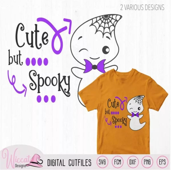 Cute but spooky, Cute ghost quote, little ghosts, DIY decoration, halloween boys and girls, scanncut fcm, cricut svg, vinyl craft