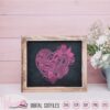 Valentine Paisley Heart, zentangle Heart, valentine doodle heart svg, scanncut file, svg for cricut, vinyl decal file, love candy design