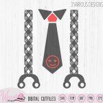 Valentine Baby neck tie and suspender, love tie bundle svg,