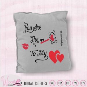 Key to my Heart Valentine quote, Love quote svg, Key with Heart svg, Pillow svg, Fcm file, dxf file, cricut svg, scanncut, vinyl craft