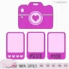 Valentine photo element kit, camera digital cut file,
