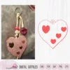 Valentine Leather earring template svg, heart keychain, leather jewel template, necklace heart template, scanncut fcm, cricut svg,