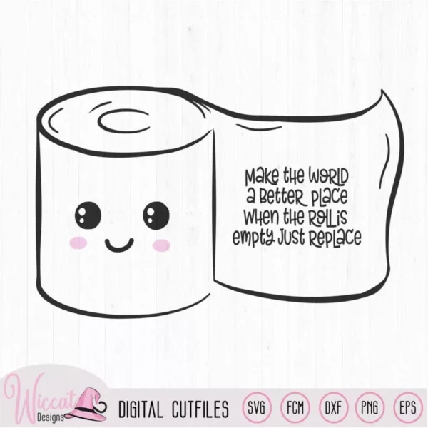 Kawaii toilet paper with rhime, Cute bathroom rules, Toilet rules, home rules, scanncut fcm, vinyl cut file, htv svg cricut, vinyl craft