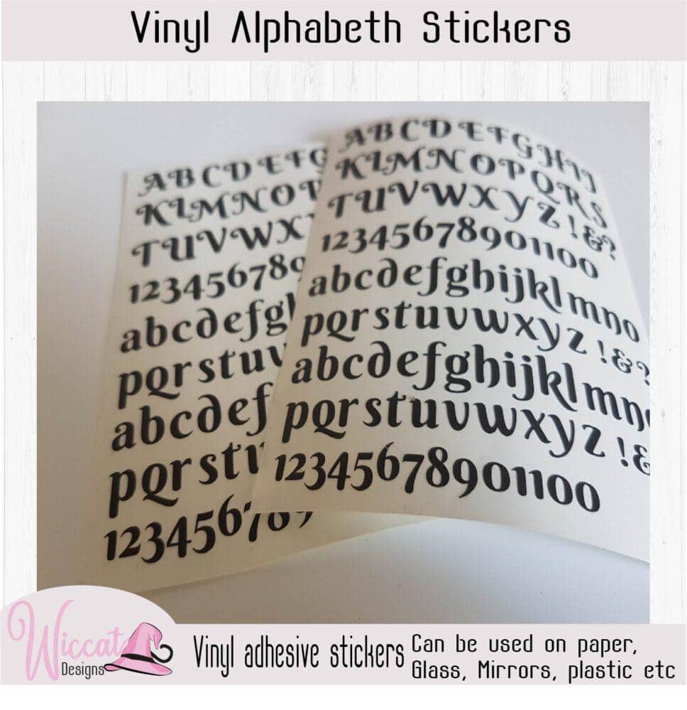 Bold letter stickers, Alphabet stickers, vinyl letters, - Wiccatdesigns