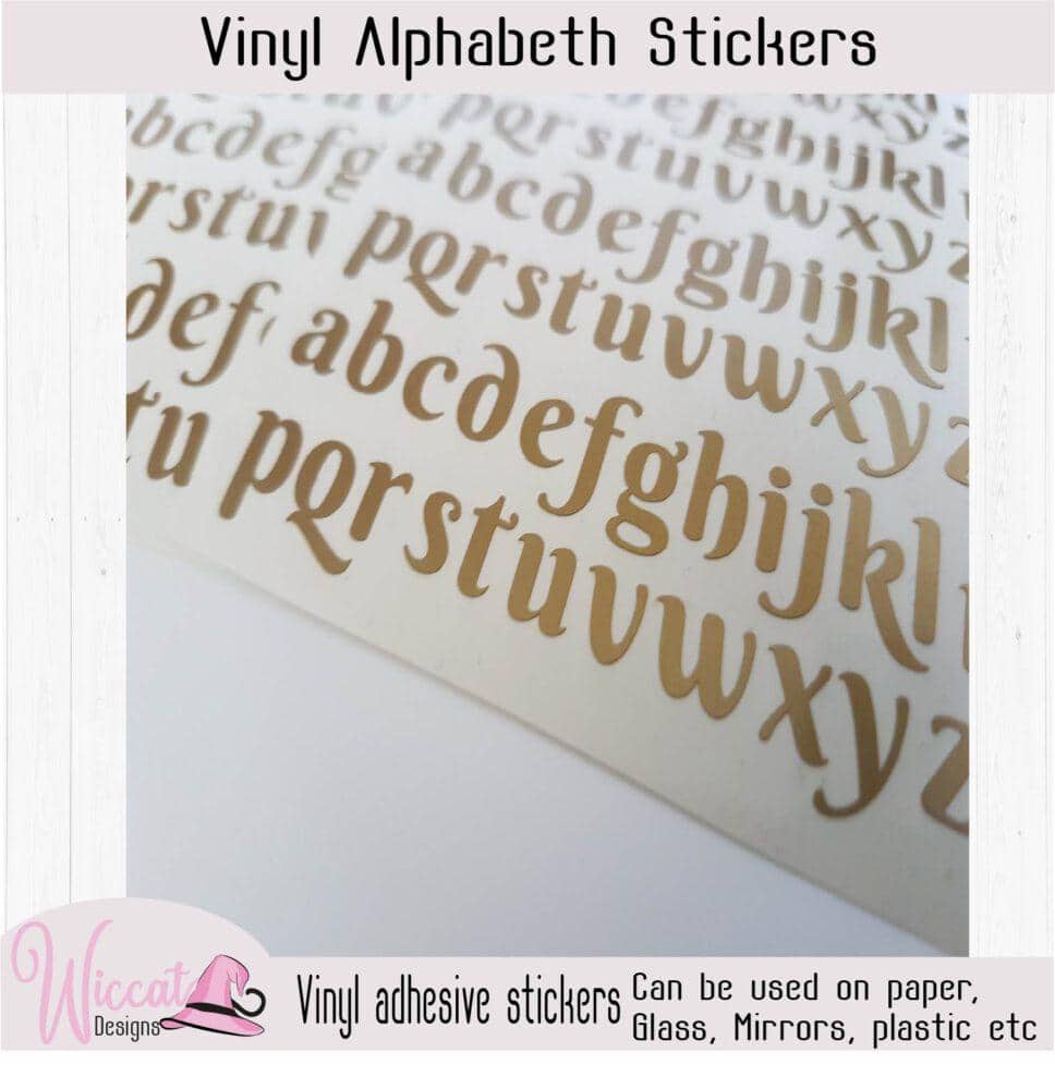 Small Letter Sheet, Vinyl Adhesive Letters, Vinyl Stickers, Alphabet Sticker,  Numbers, Small Stickers, Planner Letters, Journal Letters 