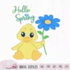 Hello spring baby boy duck