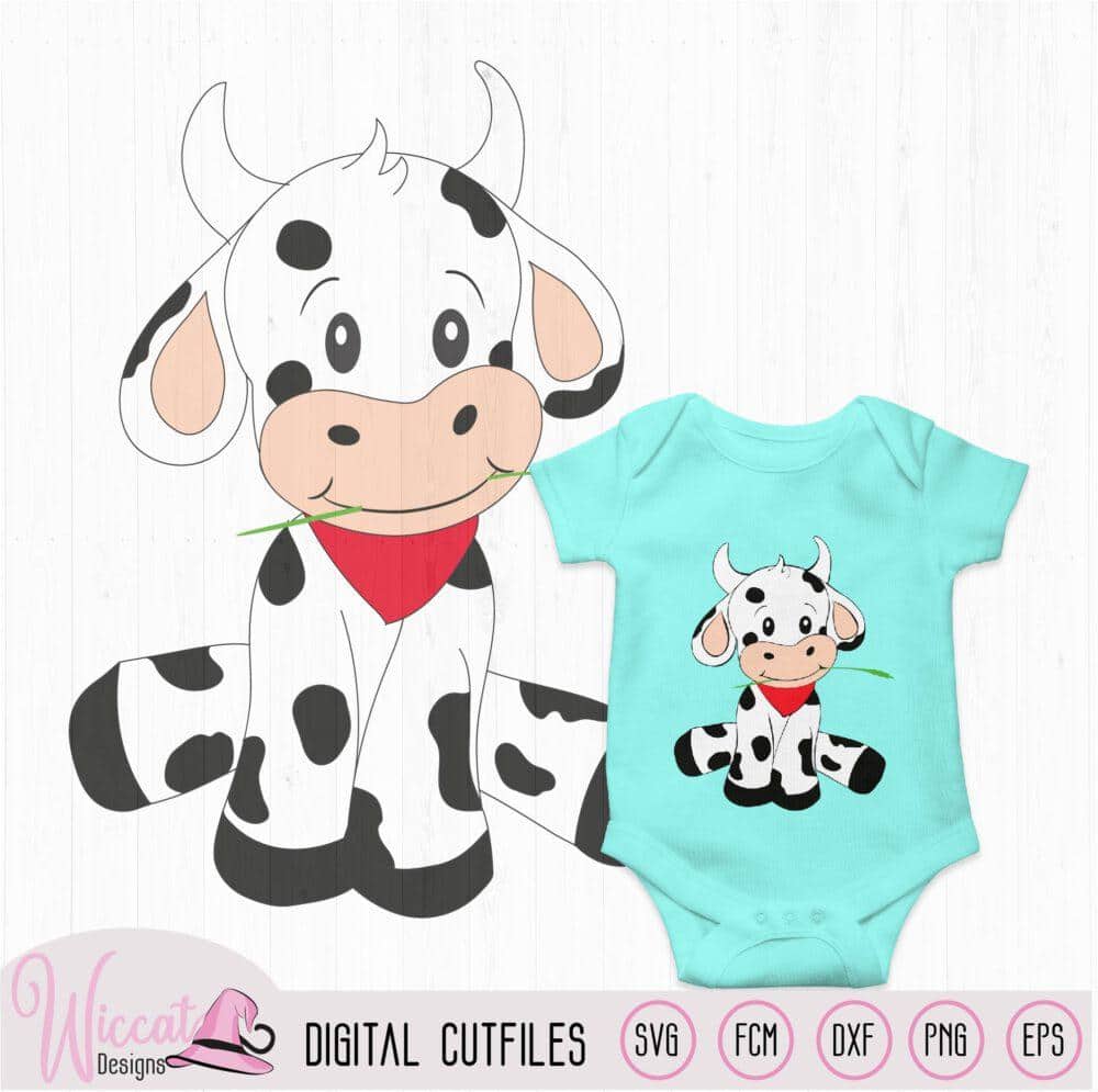 Baby boy cow for baby nursery – Wiccatdesigns