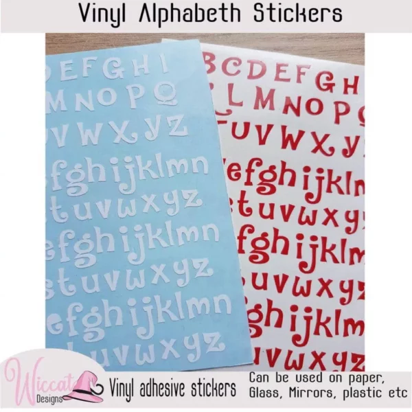 Funny letters, Alphabet stickers, vinyl letters
