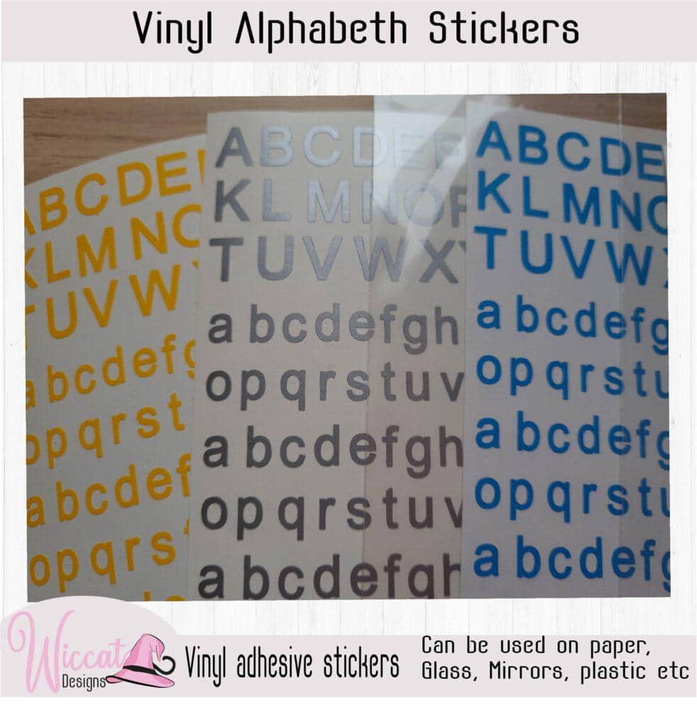 Small letters, modern letters, Alphabet stickers - Wiccatdesigns