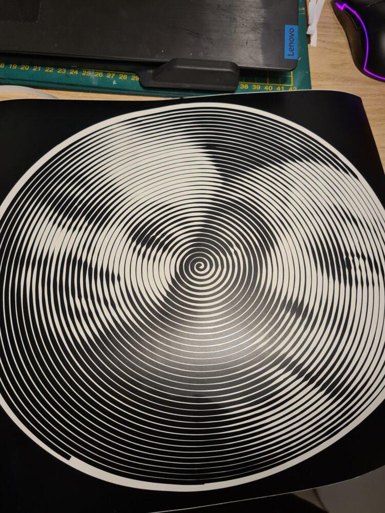 Spiraal foto’s van vinyl of flex