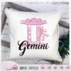 Gemini zodiac pillow