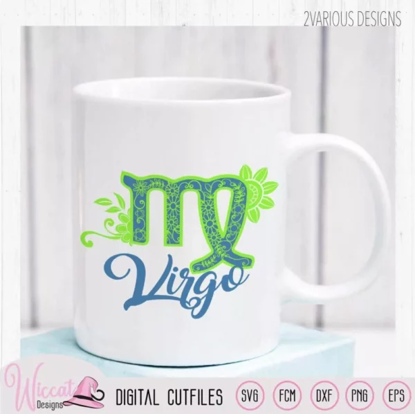 virgo mandala zodiac mug