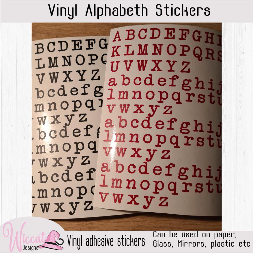 Alphabet small letter stickers in different color and sizes - Wiccatdesigns