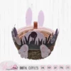 Easter bunny basket svg cut file