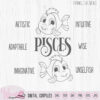 Pisces born sign coloring