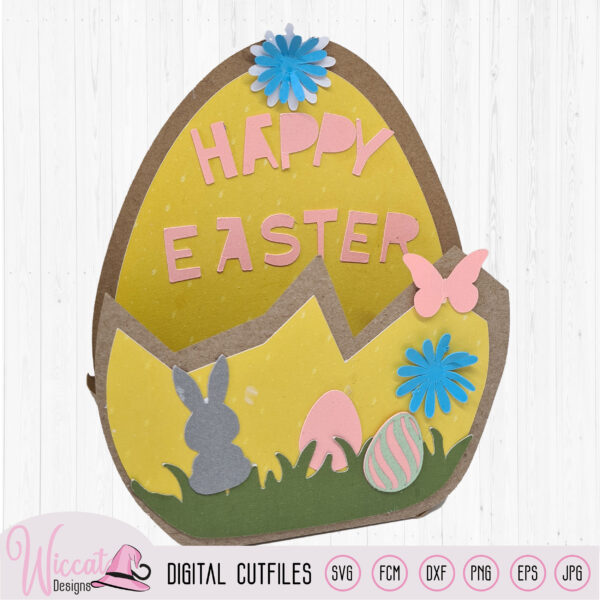 Easter Egg Favor Box SVG Cut File - Cricut, ScanNCut, Silhouette