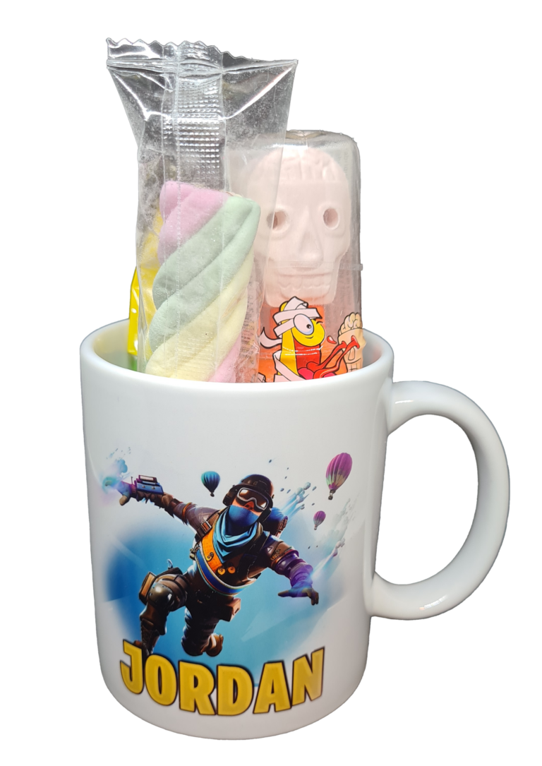 The Perfect Personalized Thank You Gift: Fortnite Mug and Candy Combo!